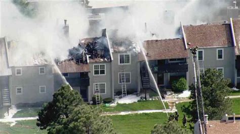 Roof collapses at Centennial apartment fire